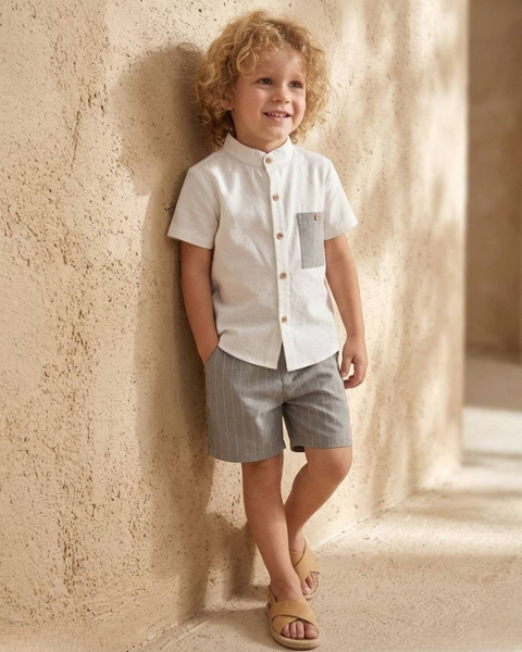 Little Gentleman's Summer Shorts Set