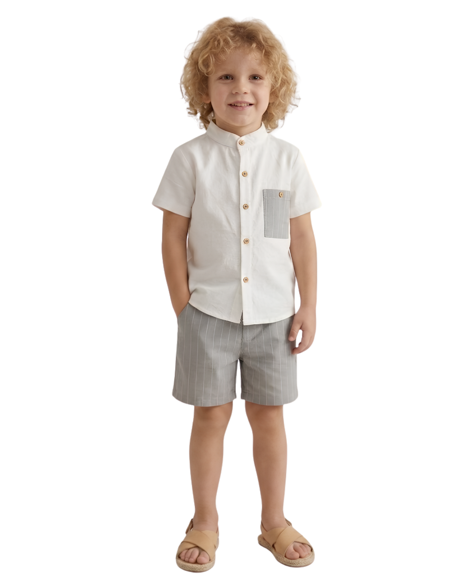 Little Gentleman's Summer Shorts Set