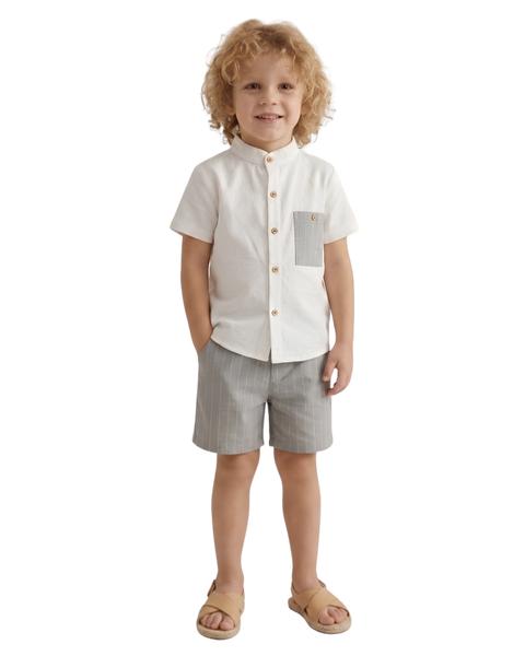 Little Gentleman's Summer Shorts Set