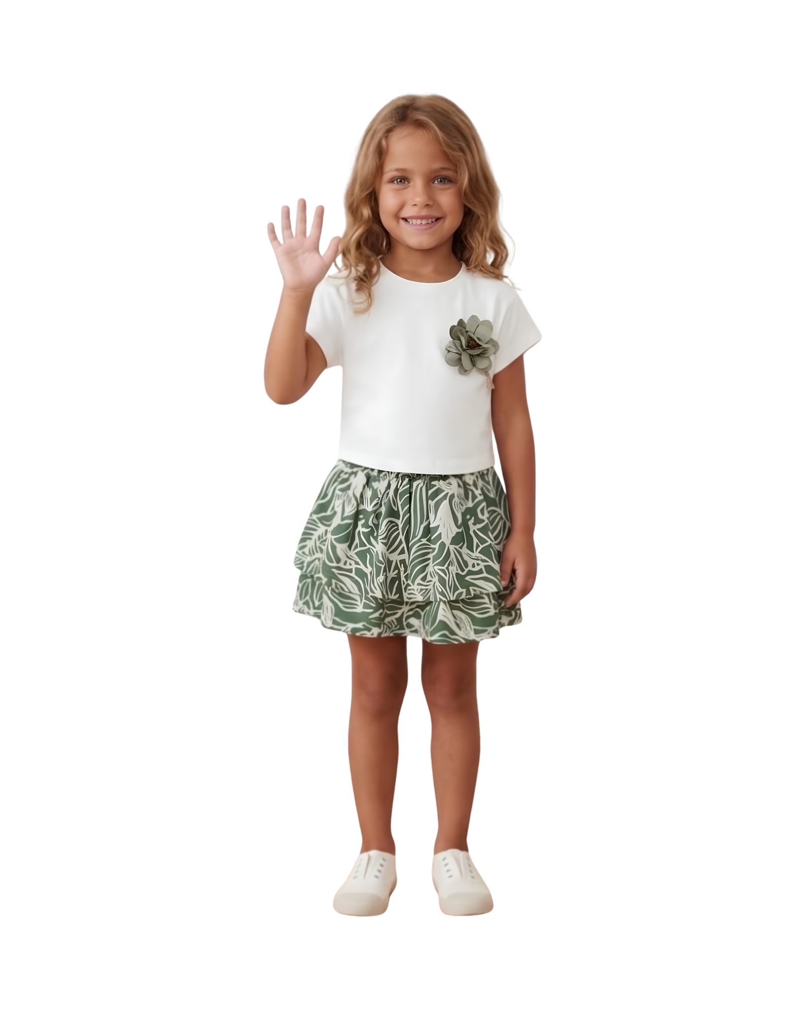 Jungle Leaf Skirt Set