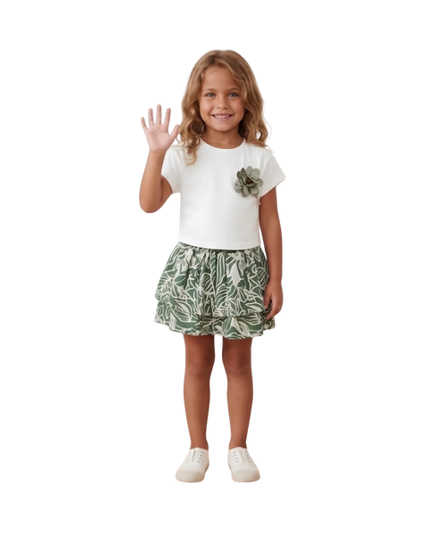 Jungle Leaf Skirt Set