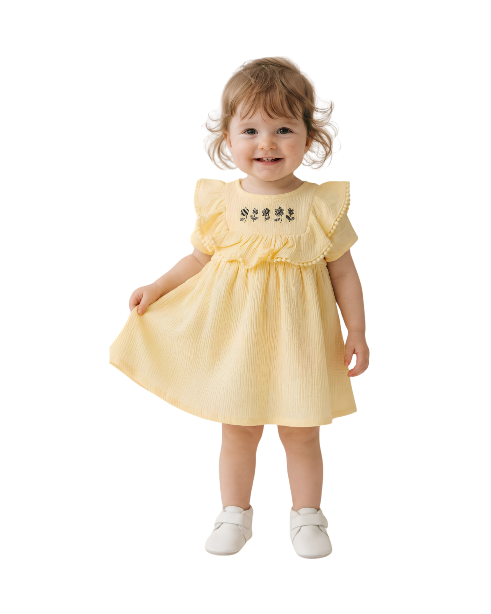 Sunny Yellow Blossom Dress